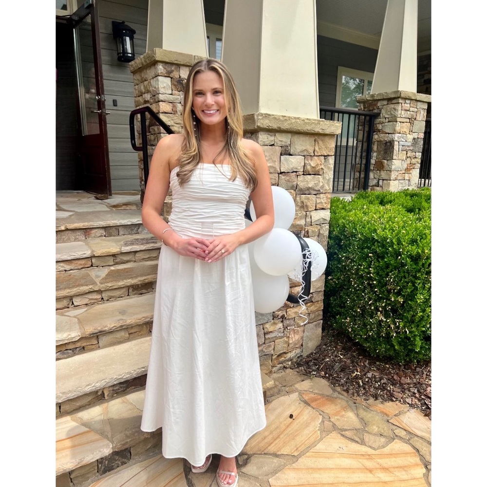 Reformation White Set - Orion Top and Lucy Skirt